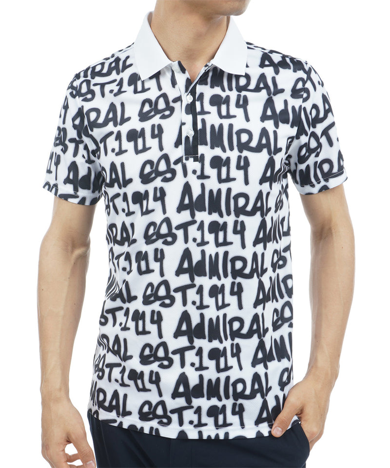 ★未使用★ Admiral GOLF ポロシャツ（Lサイズ、紺、柄）